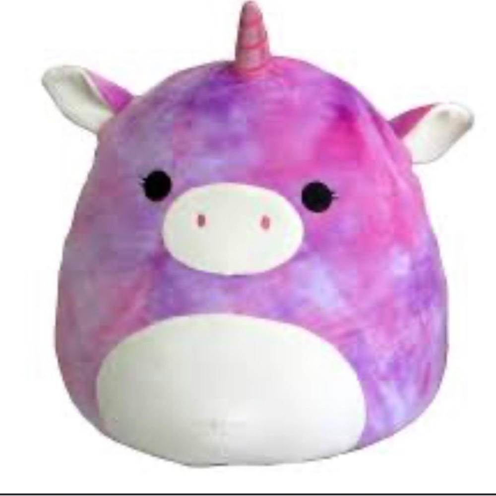 Squishmallow tie-die, purple NWT unicorn